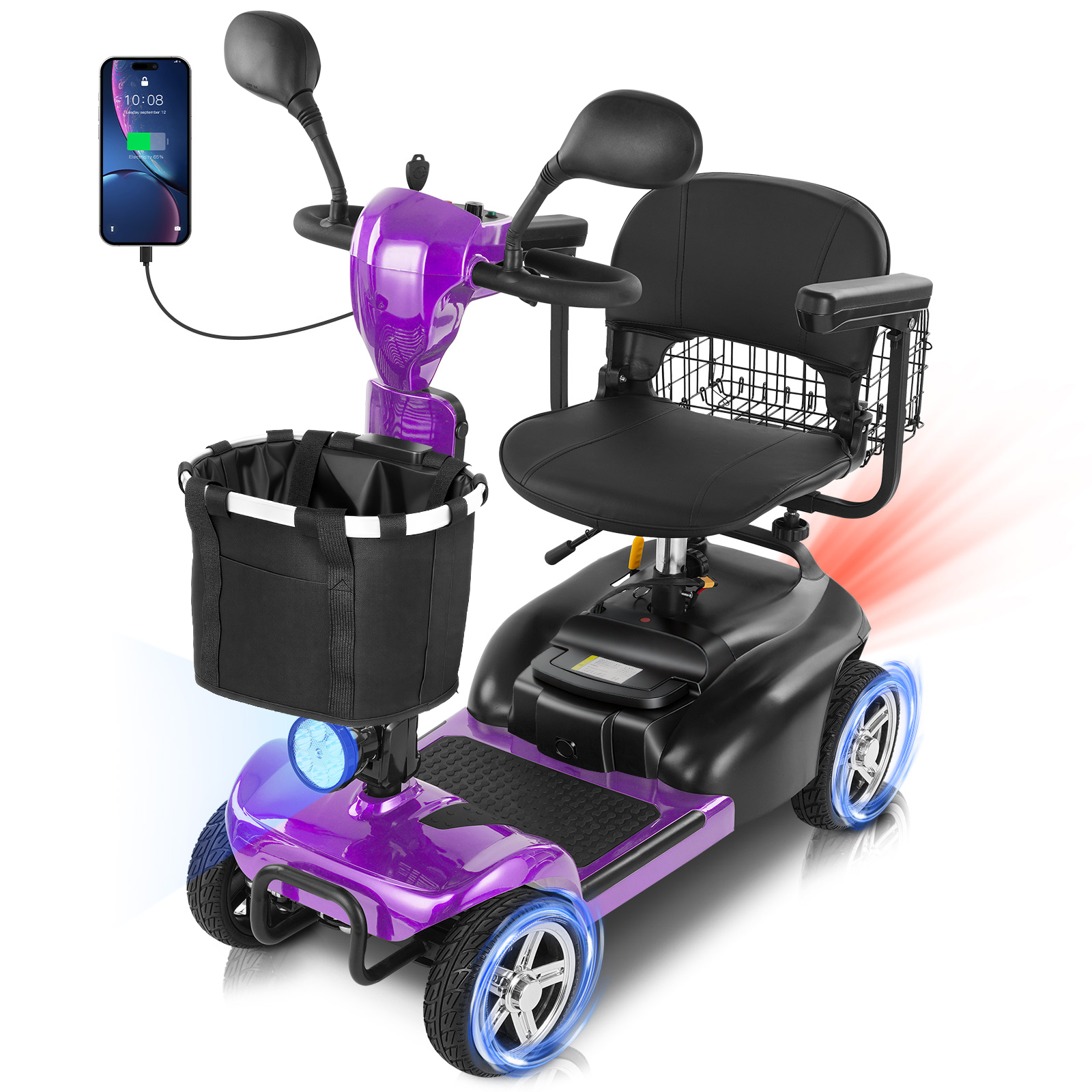 Mbxcooter MS20 4-Wheel Mobility Scooter for Seniors