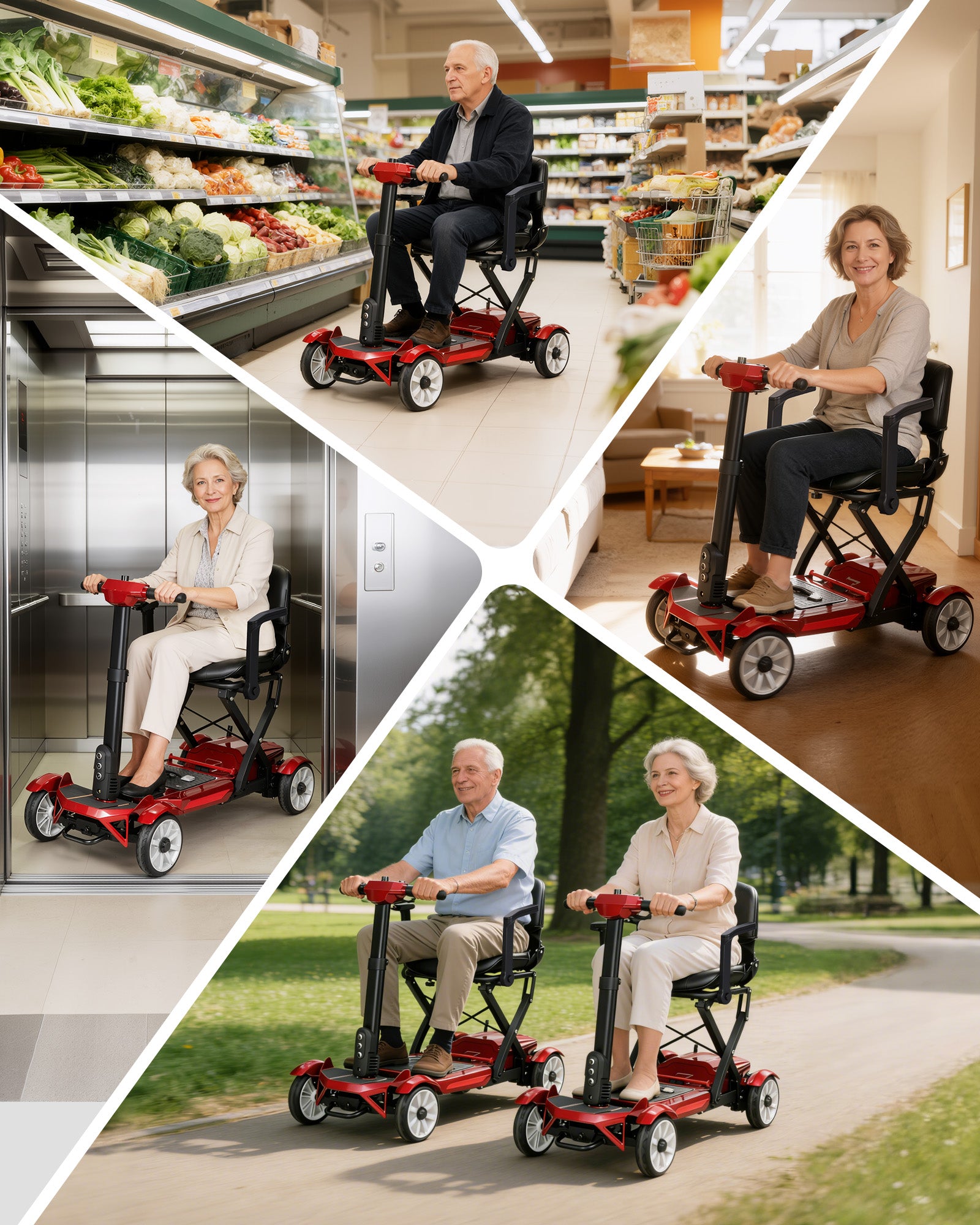 Mbxcooter M4F Lightweight Foldable Scooter | Shock-Absorbing Rear Suspension