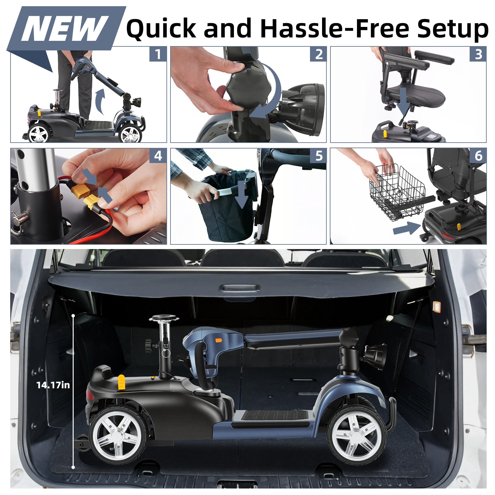 Mbxcooter MS20 4-Wheel Mobility Scooter for Seniors