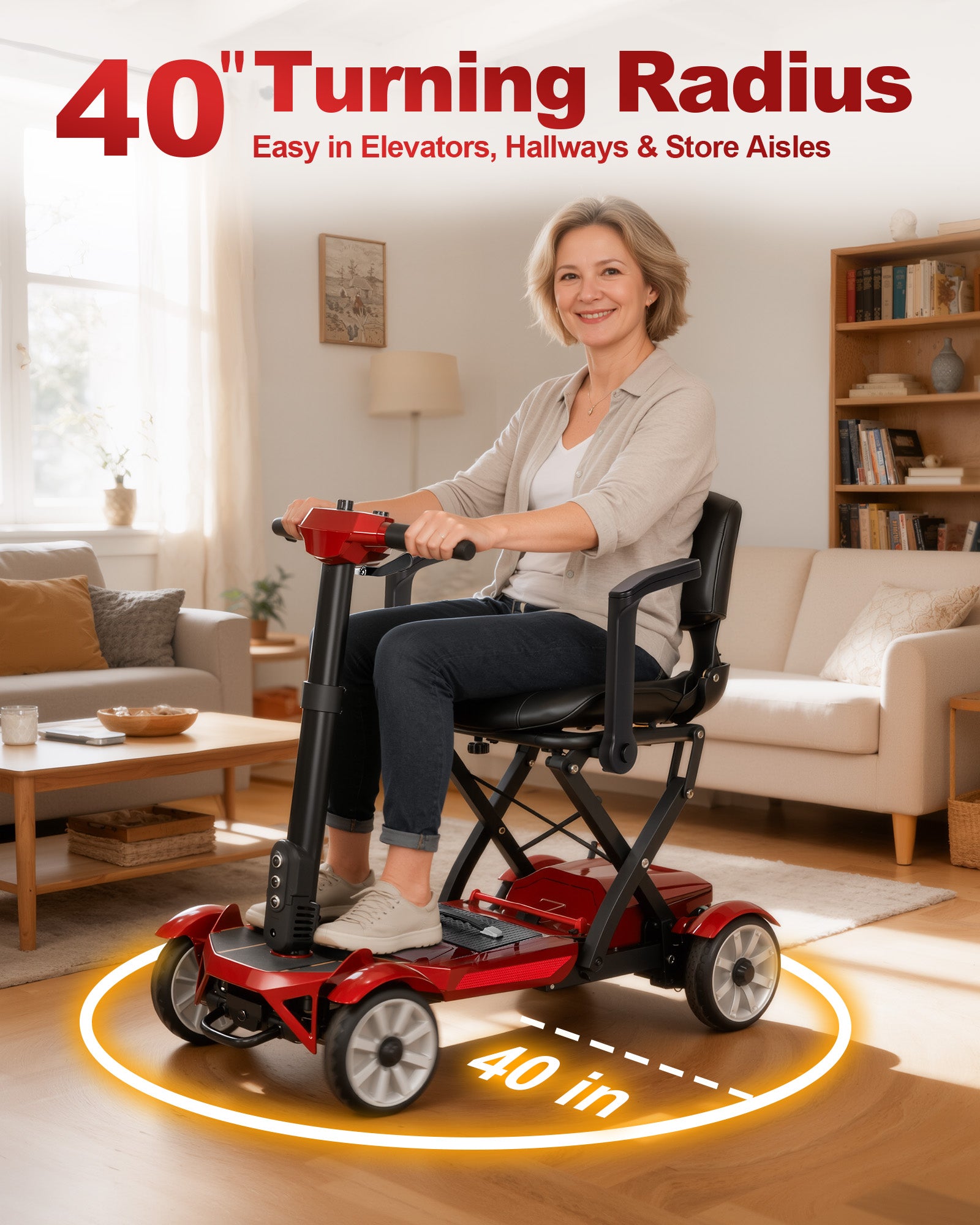 Mbxcooter M4F Lightweight Foldable Scooter | Shock-Absorbing Rear Suspension