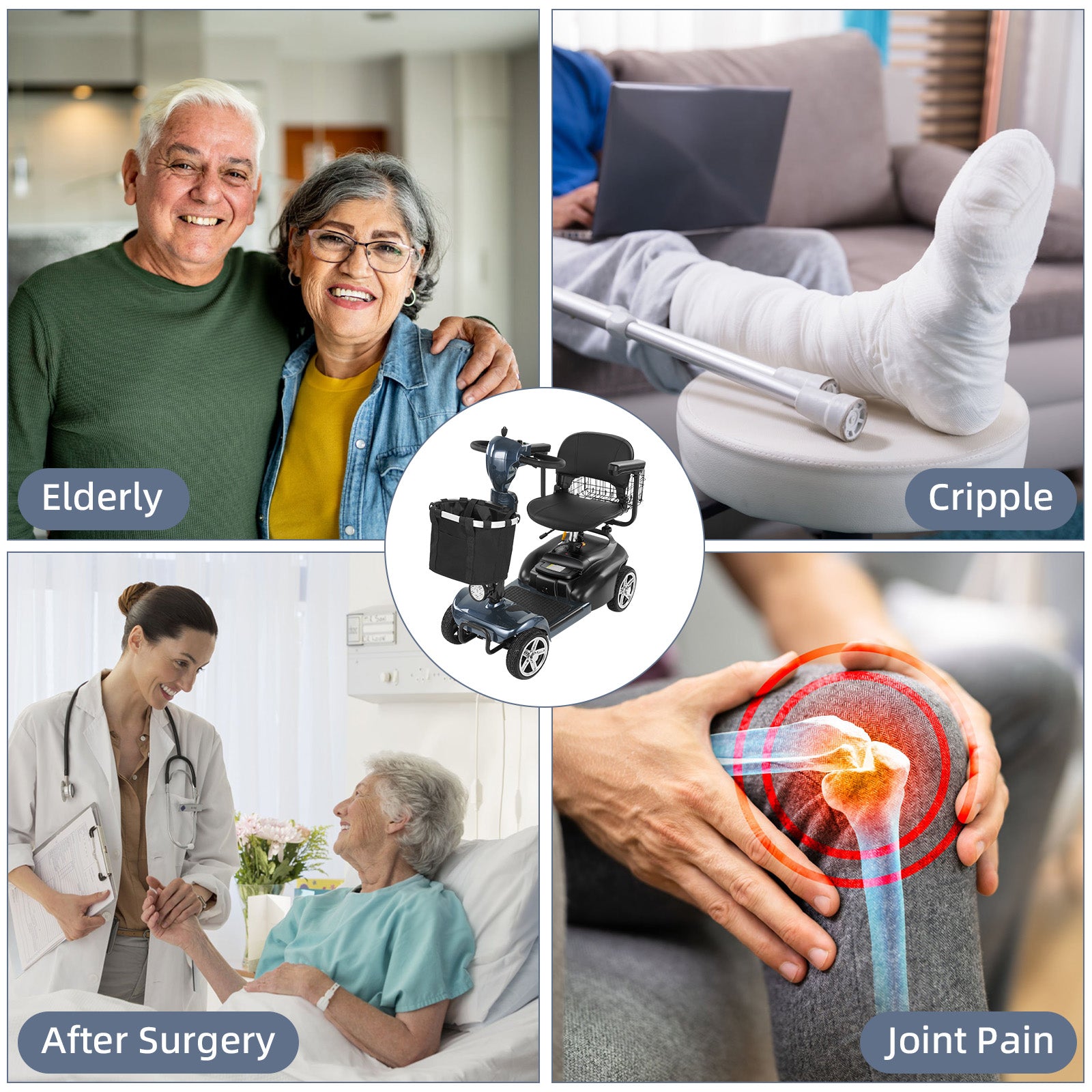 Mbxcooter MS20 4-Wheel Mobility Scooter for Seniors