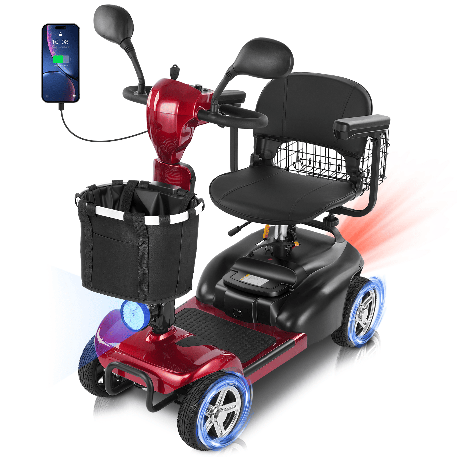 Mbxcooter MS20 4-Wheel Mobility Scooter for Seniors