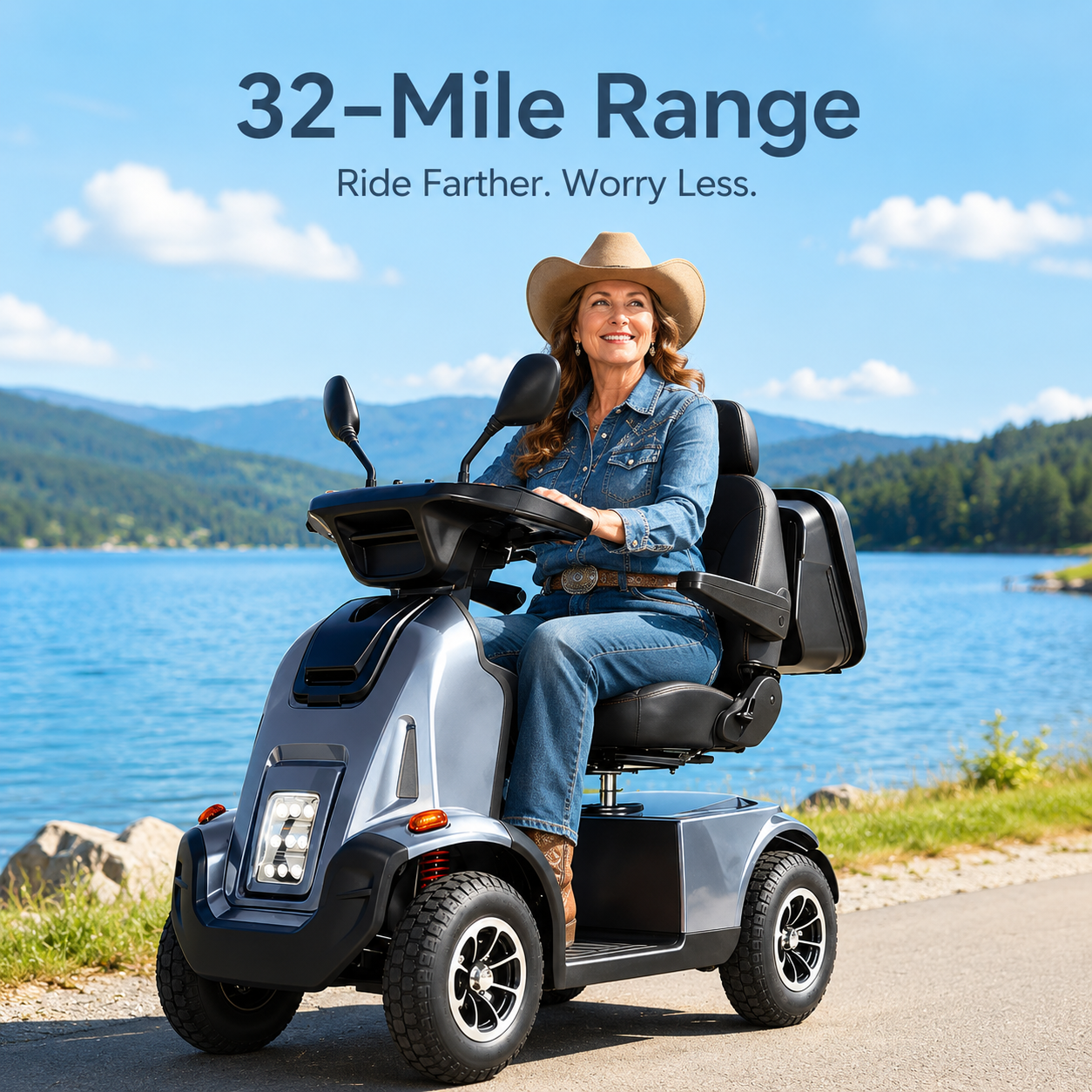 Mbxcooter MS500 Super Heavy-Duty All-Terrain Scooter | 550 lbs Capacity