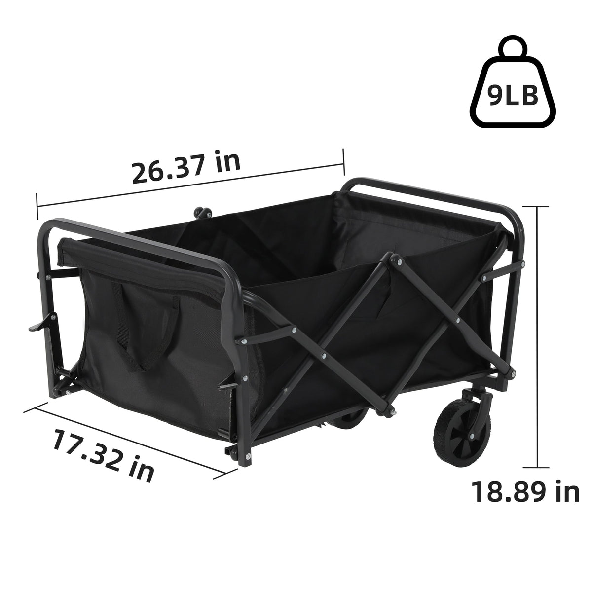 Mbxcooter Rear Folding Storage Cart For M3F Mobility Scooter