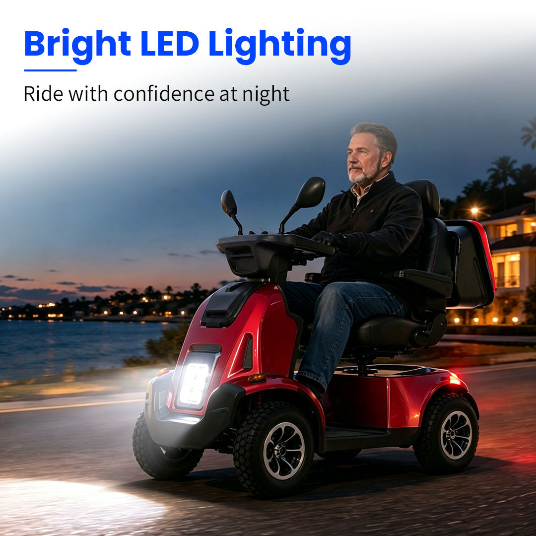 Mbxcooter MS500 Super Heavy-Duty All-Terrain Scooter | 550 lbs Capacity