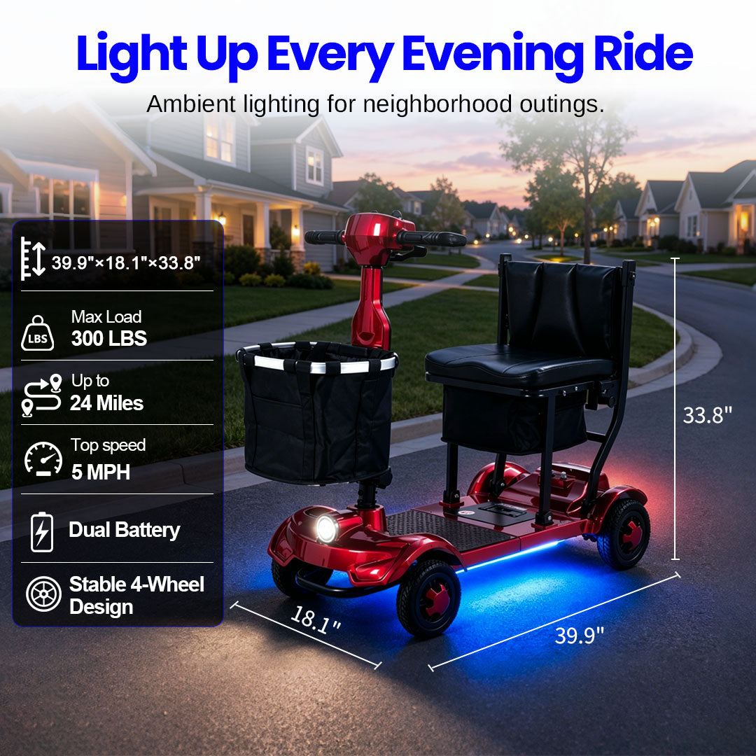 Mbxcooter M1F Lightweight Foldable Mobility Scooter