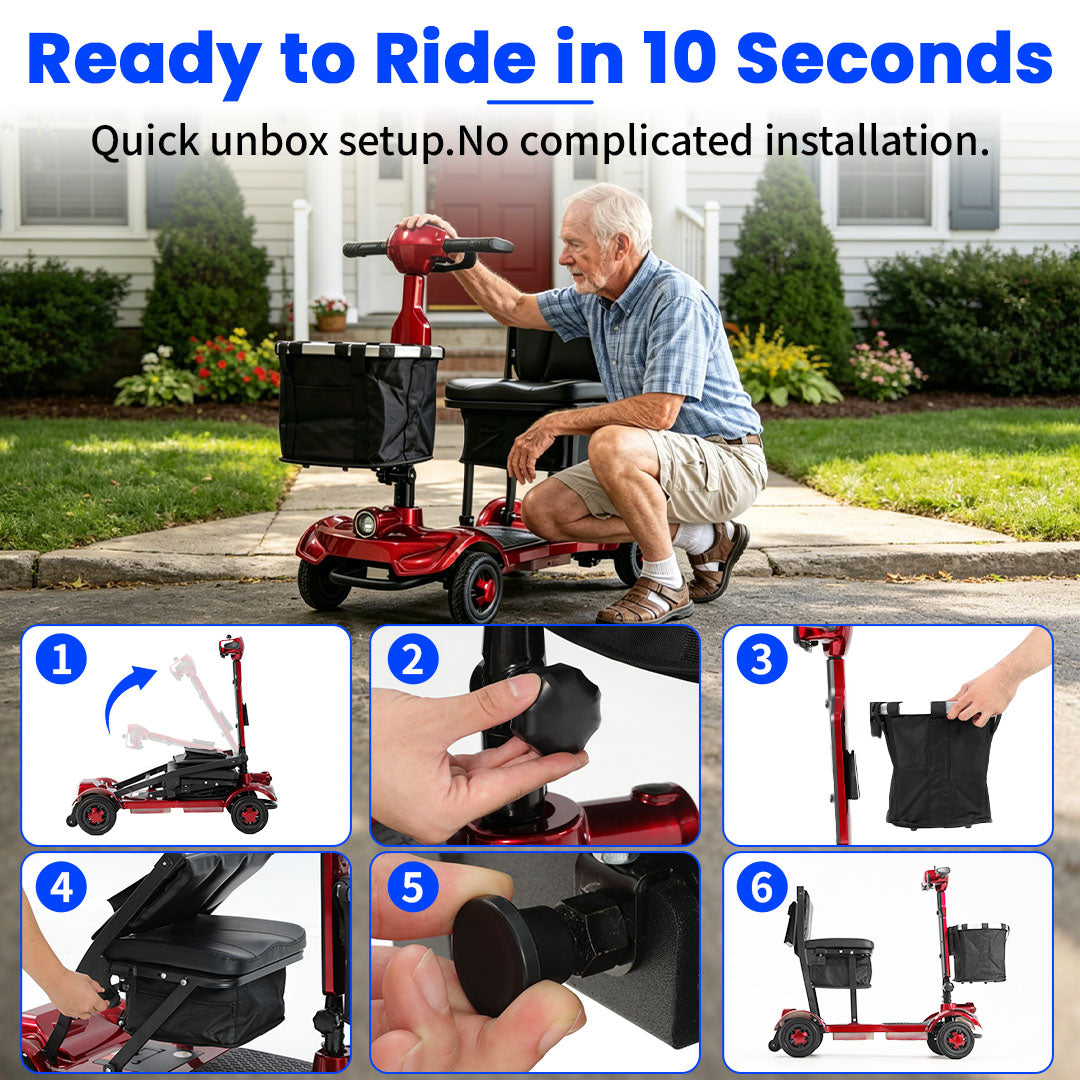 Mbxcooter M1F Lightweight Foldable Mobility Scooter
