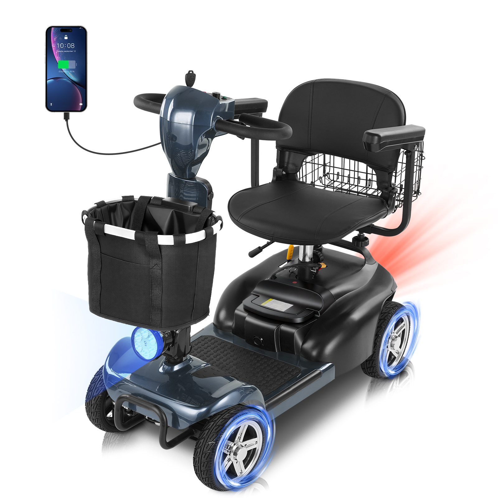 Mbxcooter MS20 4-Wheel Mobility Scooter for Seniors