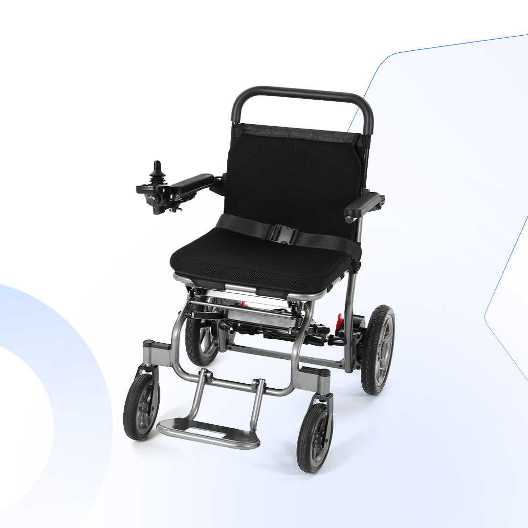 Mbxcooter MS03  Lightweight Foldable Electric Wheelchair Aluminum Alloy 265 lb Capacity