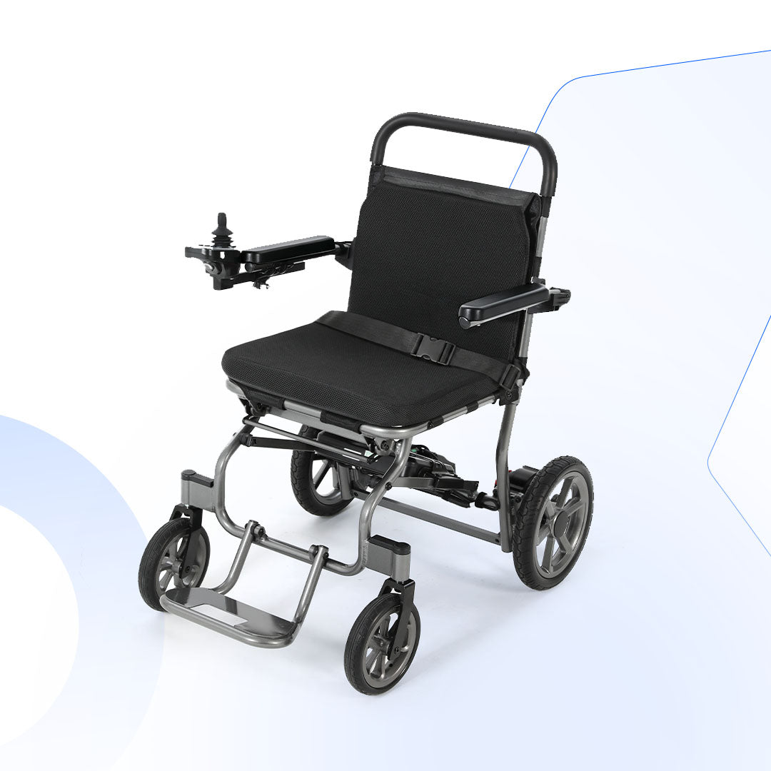 Mbxcooter MS03  Lightweight Foldable Electric Wheelchair Aluminum Alloy 265 lb Capacity
