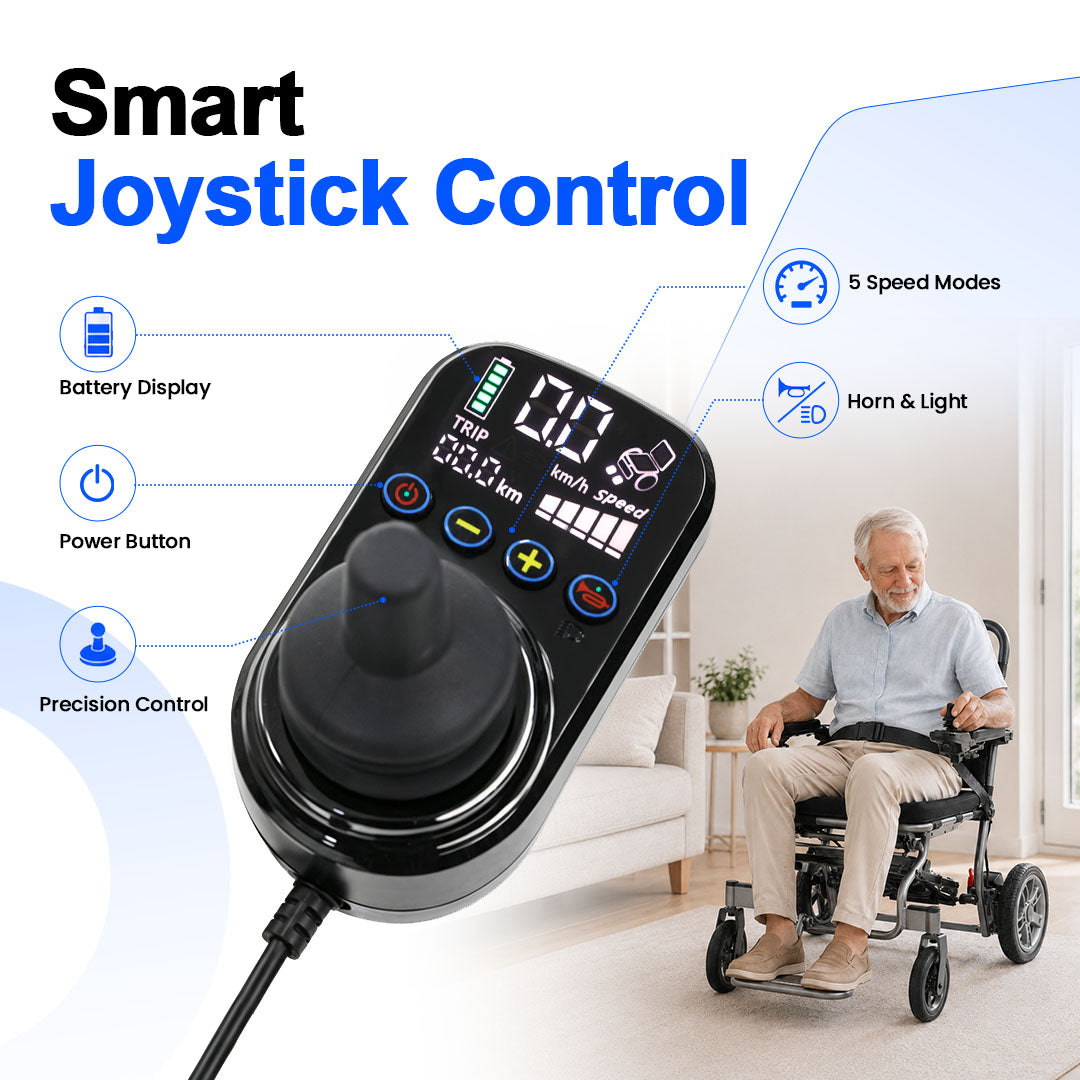 Mbxcooter MS03  Lightweight Foldable Electric Wheelchair Aluminum Alloy 265 lb Capacity