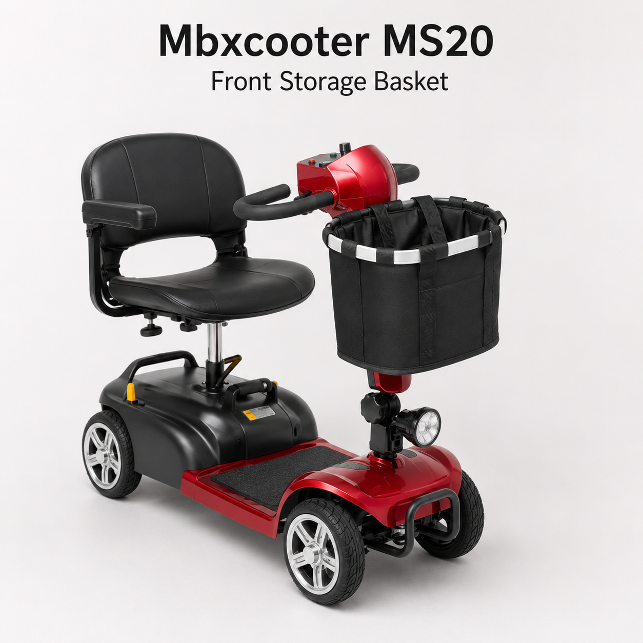 Mbxcooter Front Basket for MS02 & MS02PRO Mobility Scooters | 25LBS Capacity