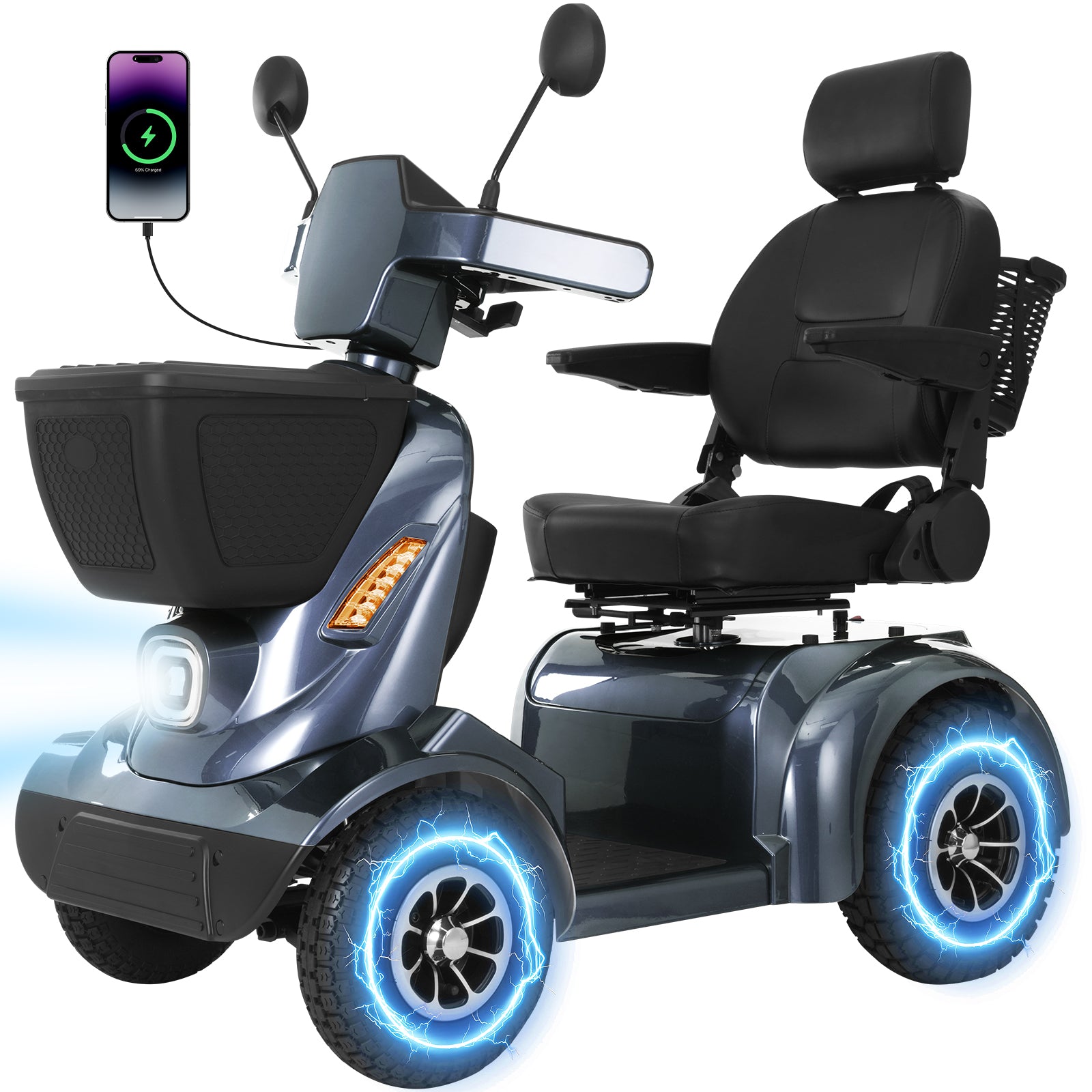 Mbxcooter MS20 4-Wheel Mobility Scooter for Seniors