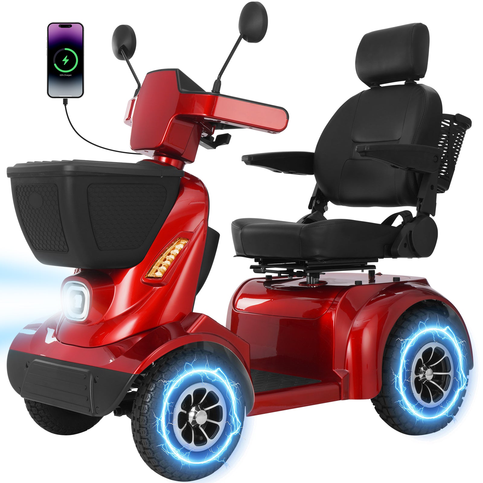 Mbxcooter MS20-MAX Heavy-Duty All-Terrain Scooter | 32-Mile Range | 500 lbs Capacity