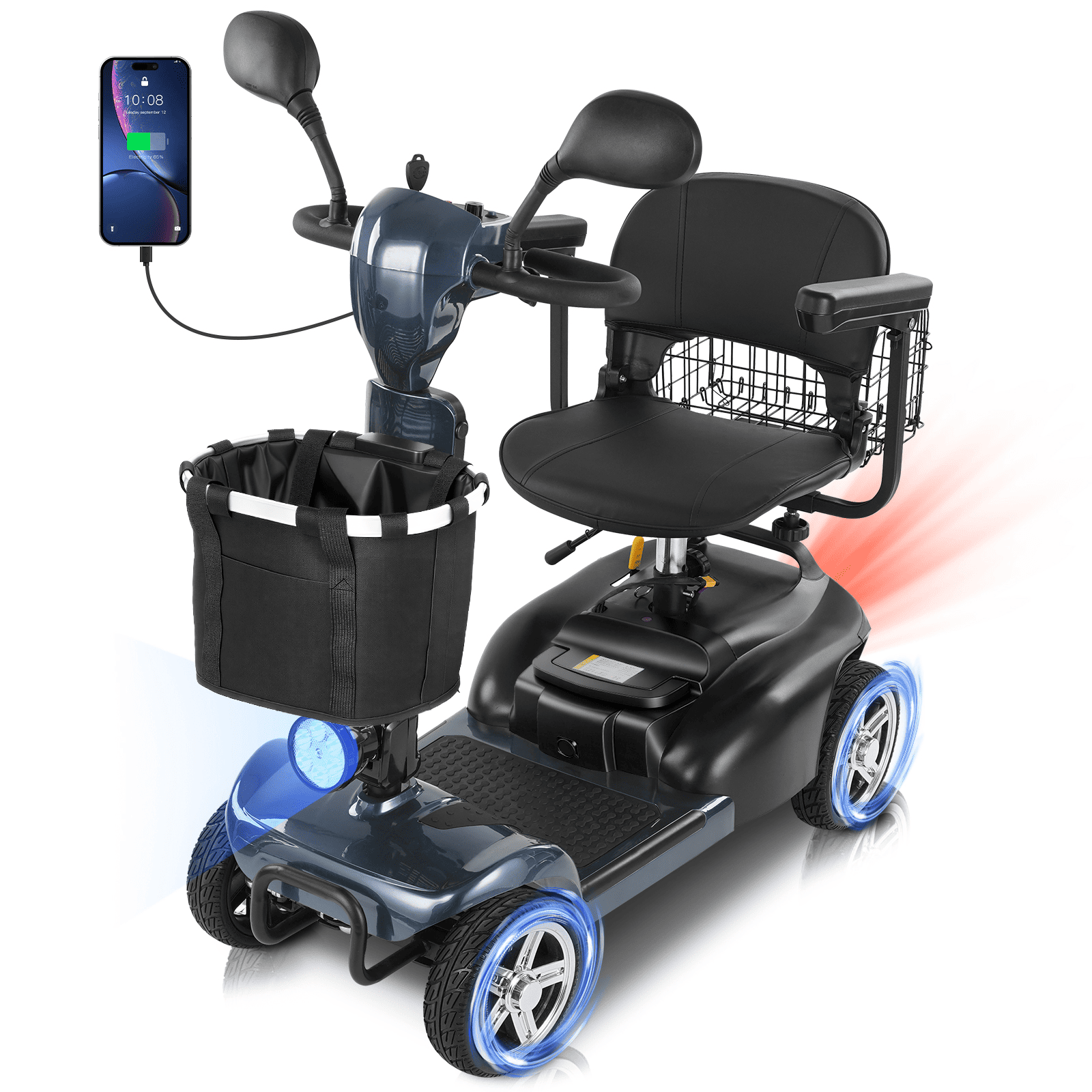 Mbxcooter MS20 4-Wheel Mobility Scooter for Seniors