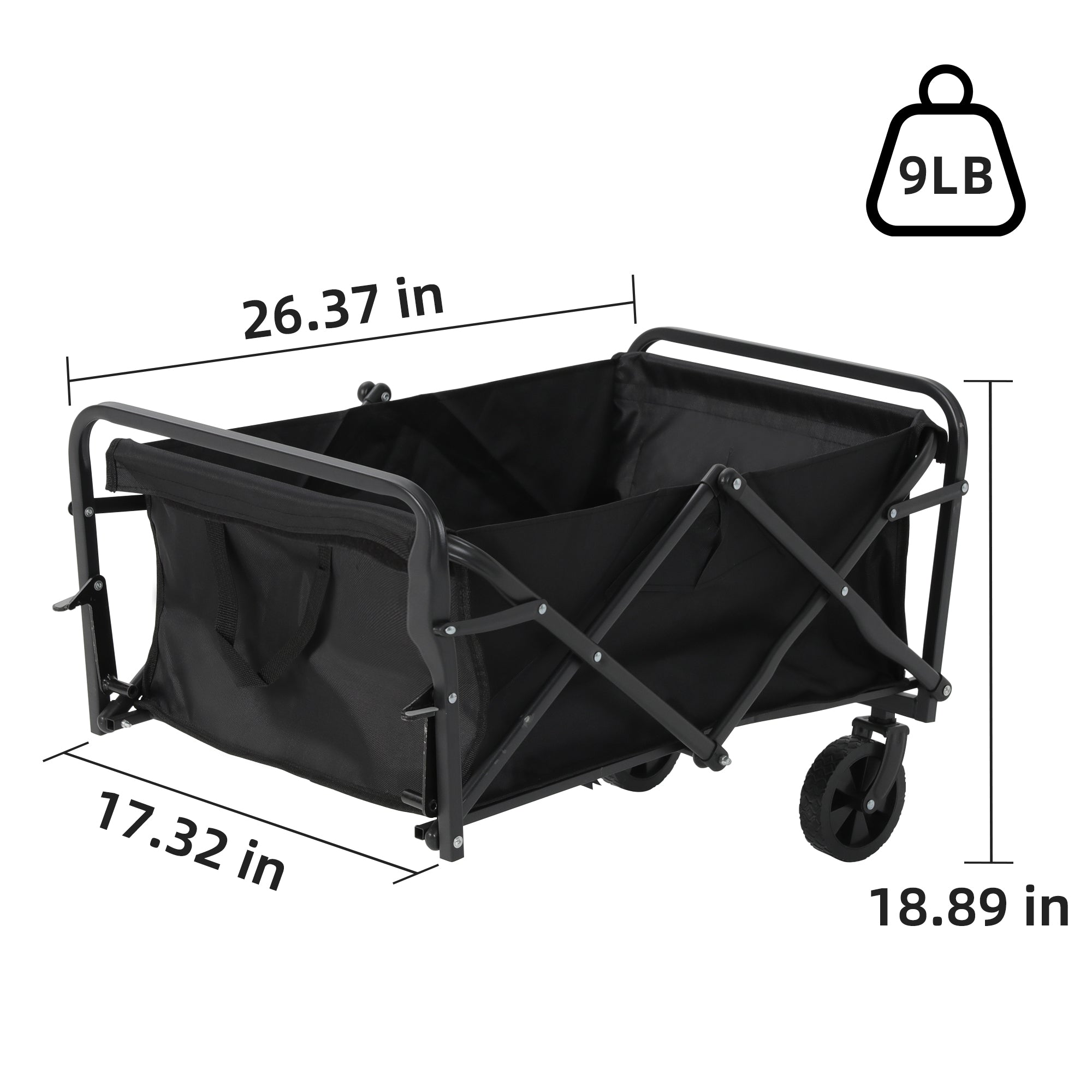 Mbxcooter Rear Folding Storage Cart For M3F Mobility Scooter