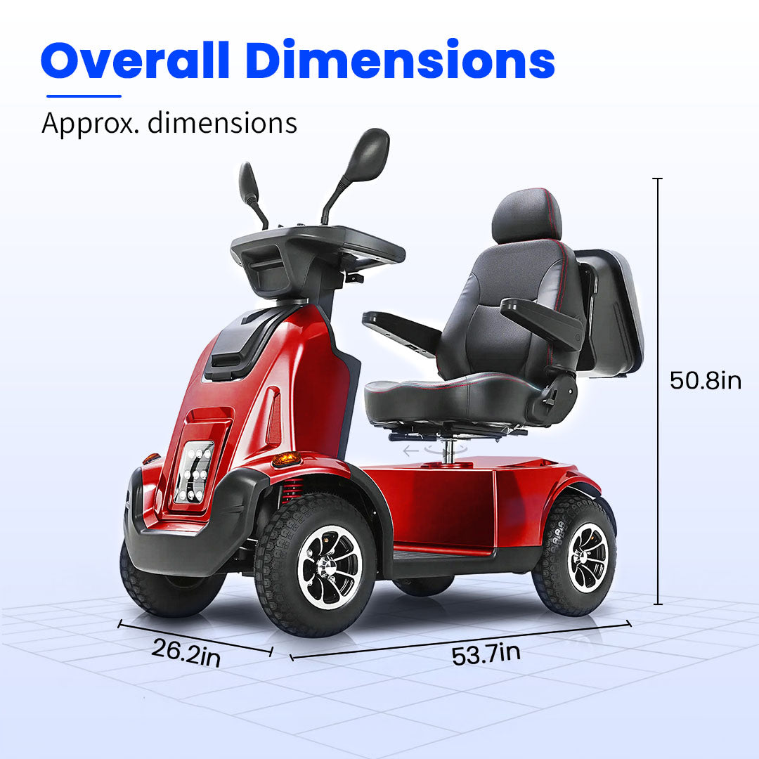 Mbxcooter MS500 Super Heavy-Duty All-Terrain Scooter  | 550 lbs Capacity
