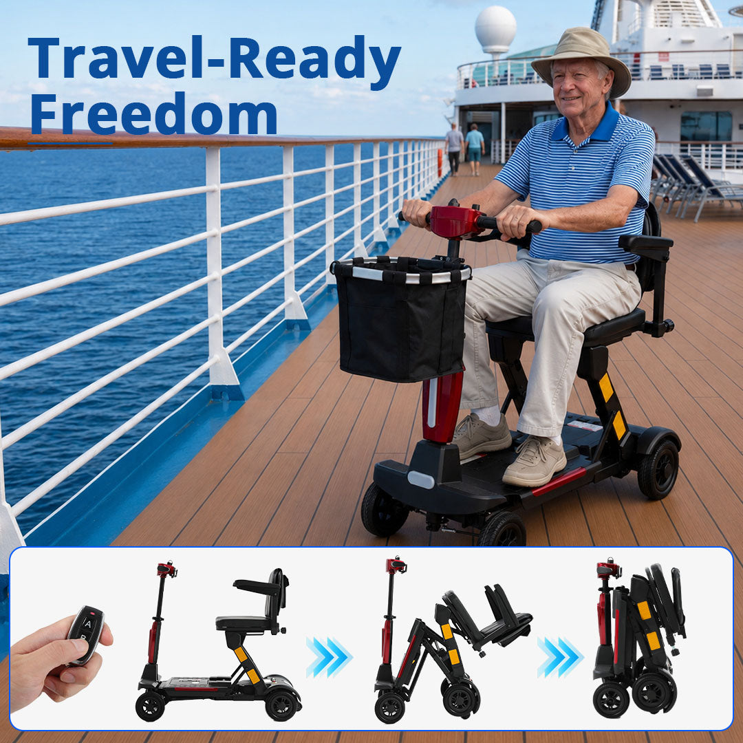 Mbxcooter MS20-F Ultra Automatic Folding Scooter | Airline-Approved | 330 lbs Capacity